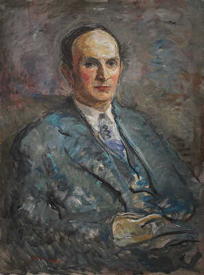 Фотинский Серж. Портрет В.Г. Лидина с книгой. Париж